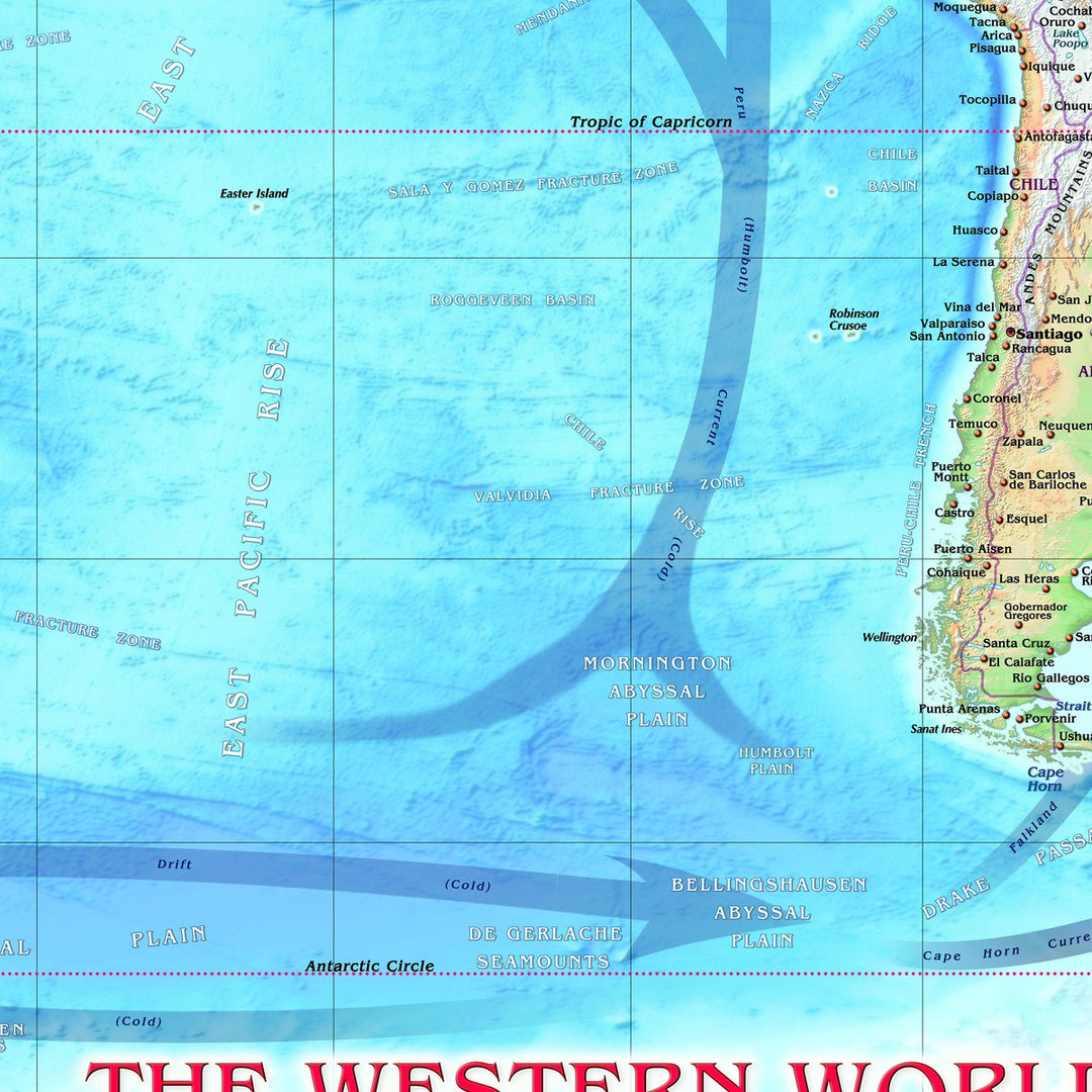 Western Hemisphere Wall Map