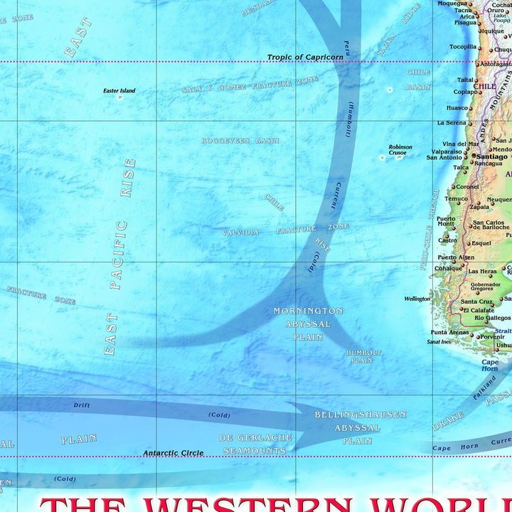 Western Hemisphere Wall Map