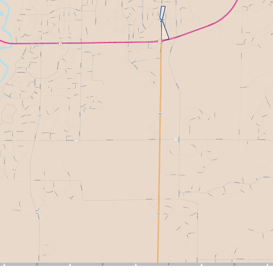 Color Cast Zip Code Style Wall Map of Waukesha, WI