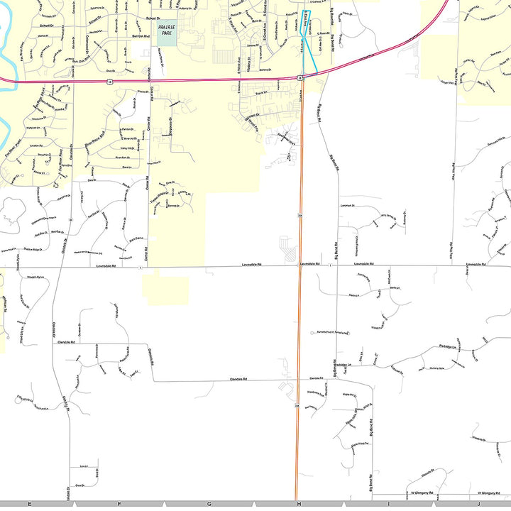 Premium Style Wall Map of Waukesha, WI