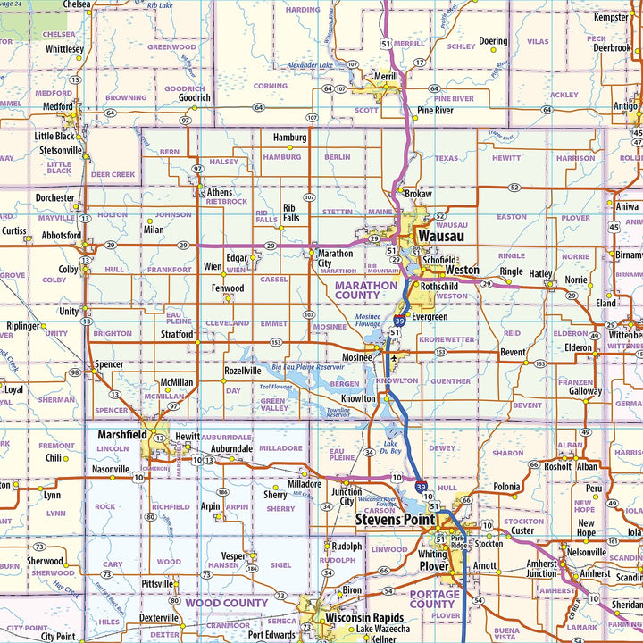 Wisconsin Wall Map