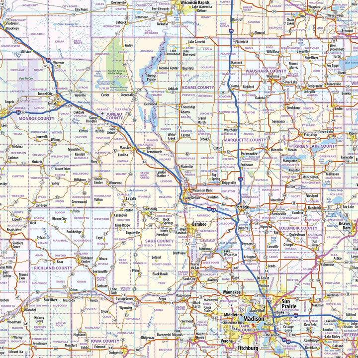 Wisconsin Wall Map