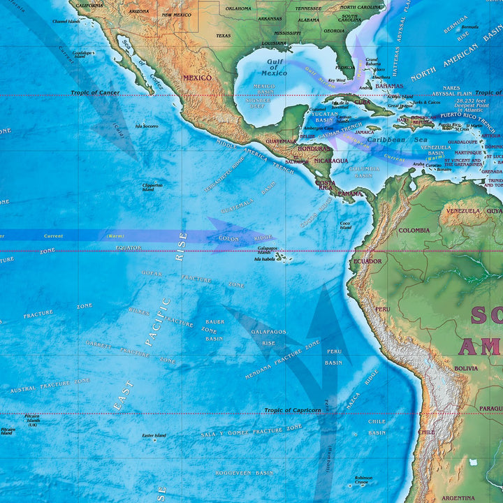 Ocean Map of the World