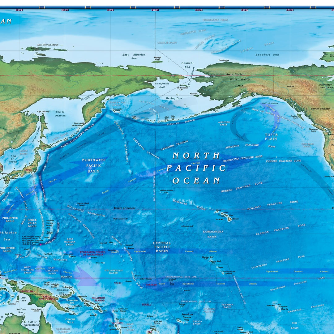 Ocean Map of the World