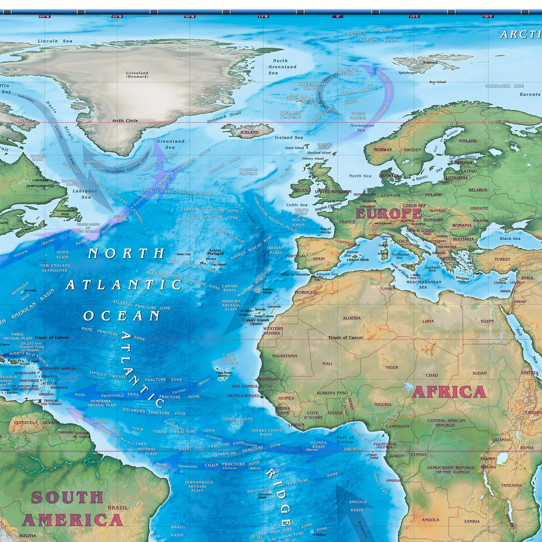 Ocean Map of the World