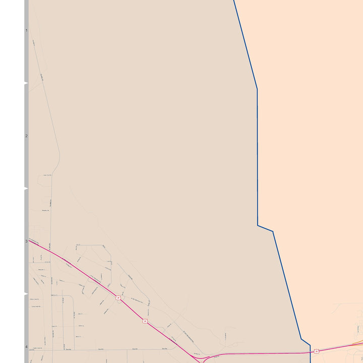 Color Cast Zip Code Style Wall Map of Casper, WY