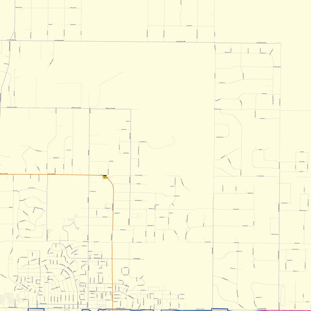 Color Cast Zip Code Style Wall Map of Cheyenne, WY