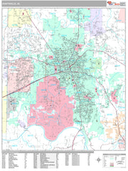Premium Style Wall Map of Huntsville, AL by Market Maps