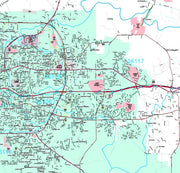 Premium Style Wall Map of Montgomery, AL by Market Maps