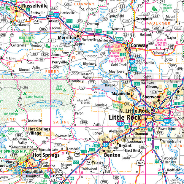 Arkansas Wall Map by Rand McNally