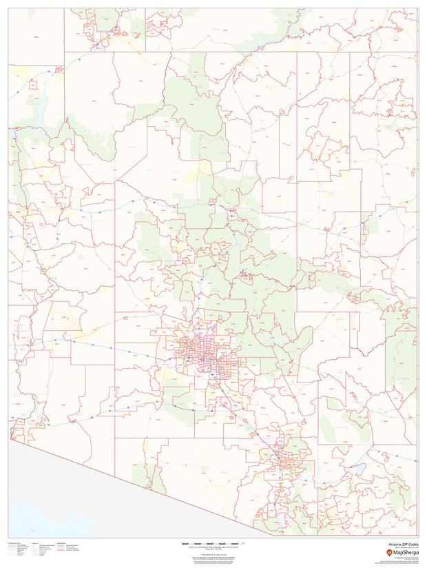 Arizona Zip Code Map