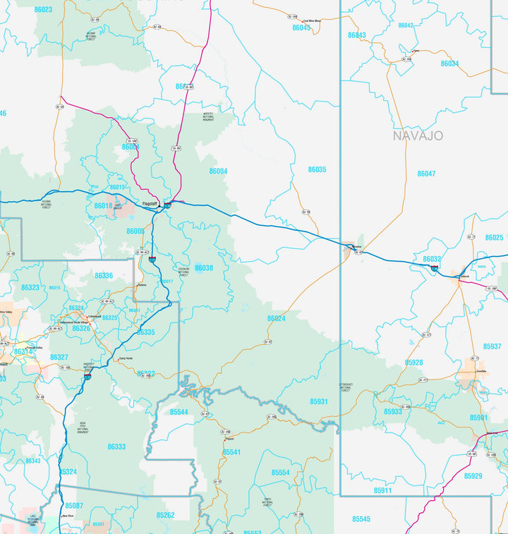 Premium Style Wall Map of Arizona