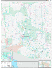 Premium Style Wall Map of Arizona by Market Maps