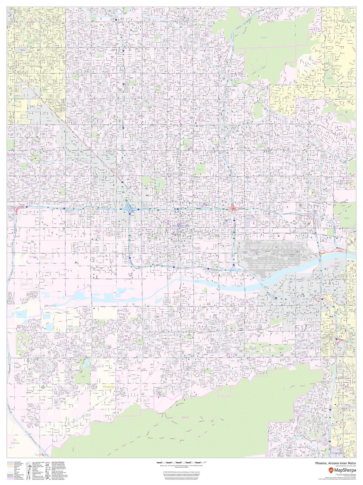 Arizona City Wall Maps – American Map Store