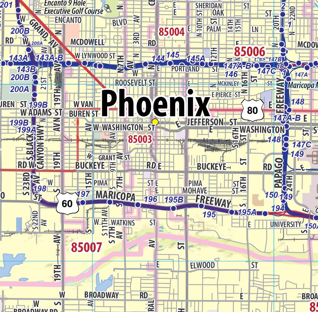 Phoenix Metro Area with Shaded Relief