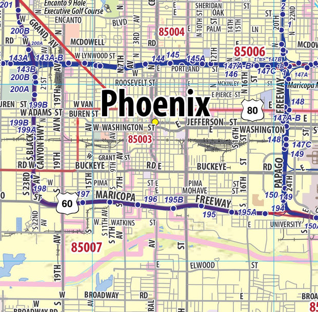 Phoenix Metro Area with Shaded Relief