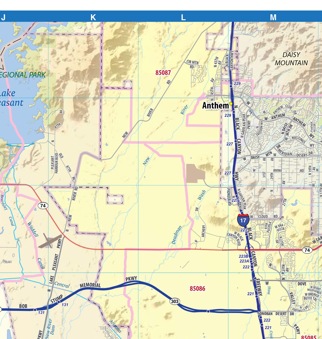 Phoenix Metro Area with Shaded Relief