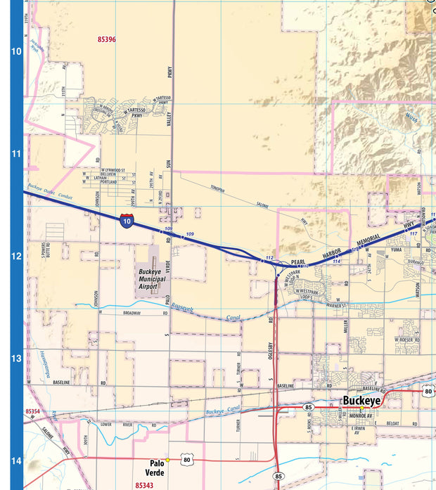 Phoenix Metro Area with Shaded Relief