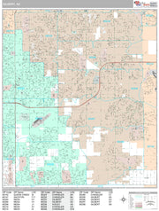 Premium Style Wall Map of Gilbert, AZ by Market Maps