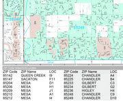 Premium Style Wall Map of Gilbert, AZ by Market Maps