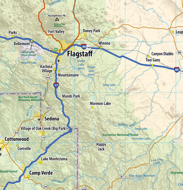 Arizona with Shaded Relief