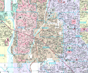 Premium Style Wall Map of Glendale, AZ by Market Maps