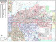 Premium Style Wall Map of Mesa, AZ by Market Maps