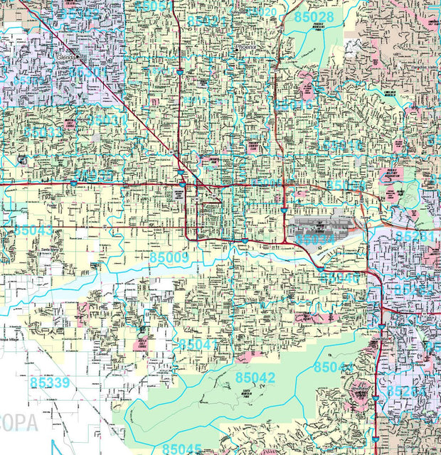 Premium Style Wall Map of Phoenix, AZ by Market Maps