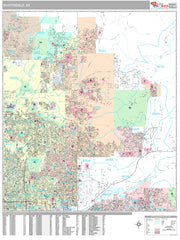 Premium Style Wall Map of Scottsdale, AZ by Market Maps