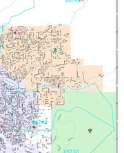 Premium Style Wall Map of Tucson, AZ by Market Maps