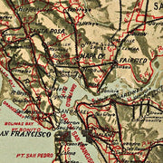 Map of California Roads for Cyclers, 1895