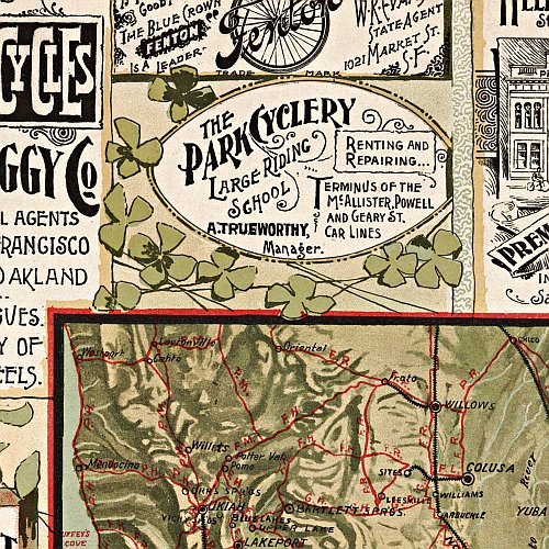 Map of California Roads for Cyclers, 1895