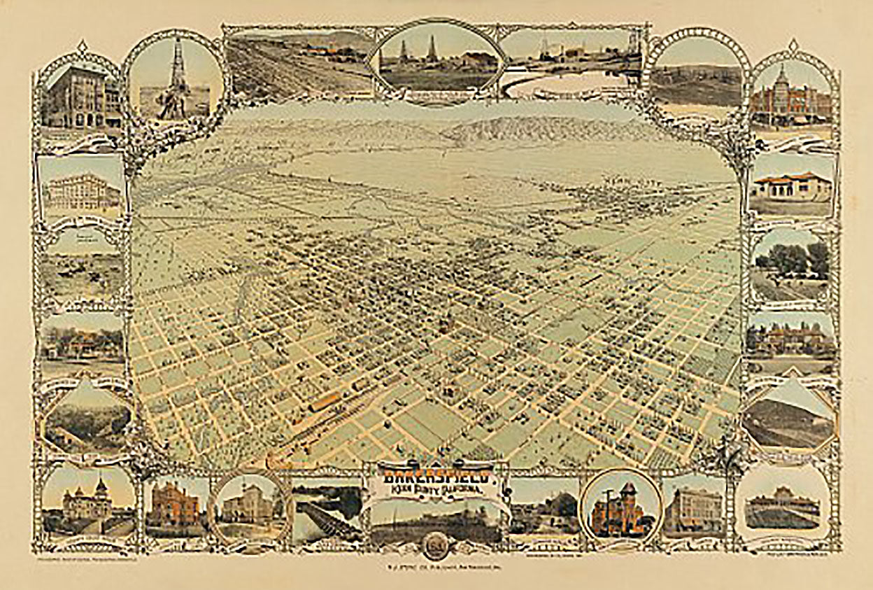 Bakersfield, California by N J Stone Co, 1901