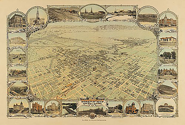 Bakersfield, California by N J Stone Co, 1901
