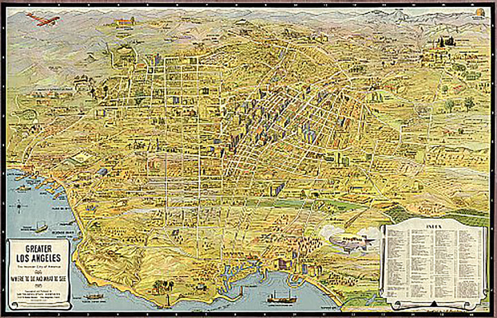 Greater Los Angeles by K M Leuschner, 1932