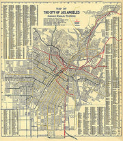 City of Los Angeles Showing Railway Systems, 1906