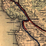 Map of California by G.W. & C.B. Colton & Co., 1876