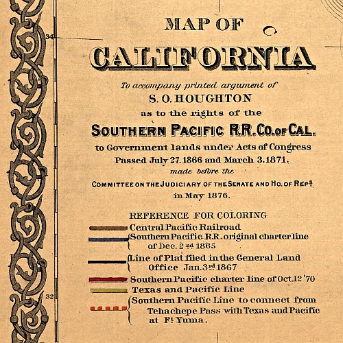 Map of California by G.W. &amp; C.B. Colton &amp; Co., 1876