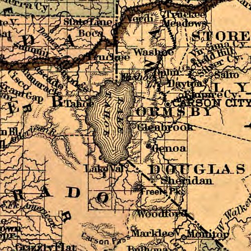 Map of California by G.W. & C.B. Colton & Co., 1876