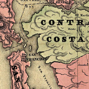 Map of the Mining District of California by William A. Jackson, 1851