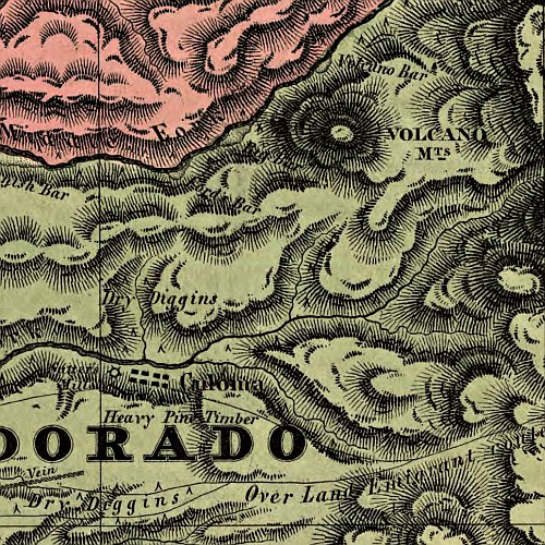 Map of the Mining District of California by William A. Jackson, 1851