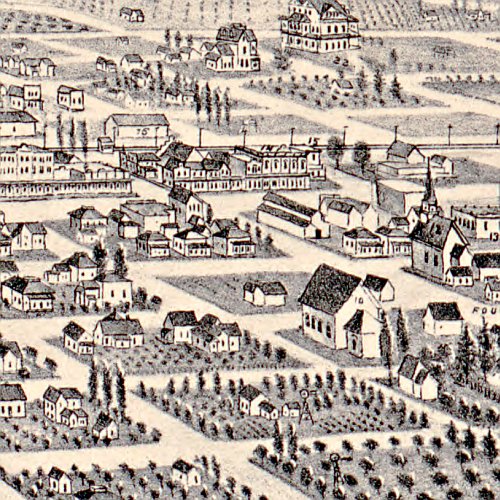Pomona, California by W W Elliott &amp; Co, 1886