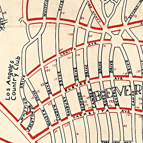 Ragsdale's Movie Guide Map by Albert Ragsdale, 1938