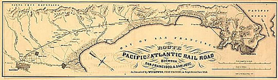 Pacific and Atlantic Rail Road between San Francisco &amp; San Jose, 1851