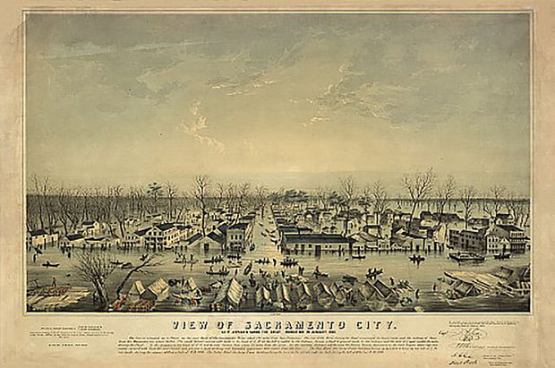 Sacramento City As It Appeared During the Great Inundation In January 1850