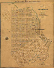 Official map of San Francisco by Alex Zakrzewski, 1849