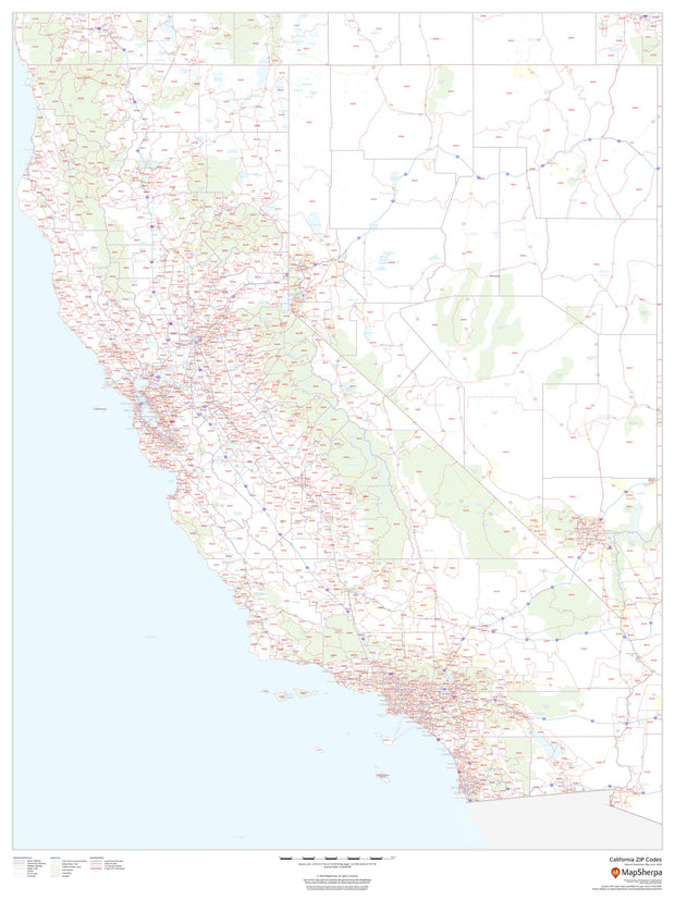 California Zip Code Map – American Map Store