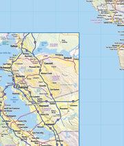 California Wall Map with Shaded Relief