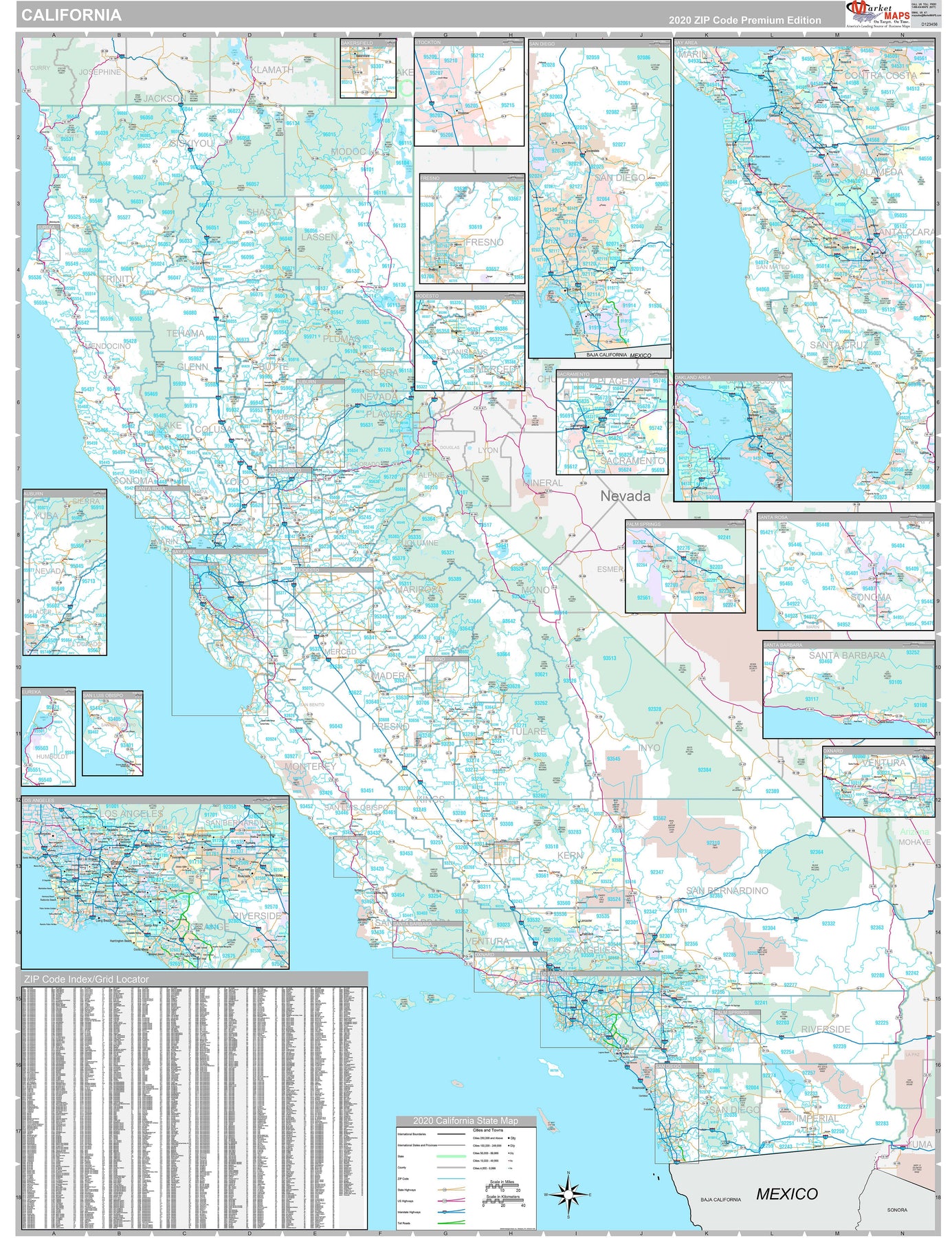 Southern Ranch Map Southern California Map Wall