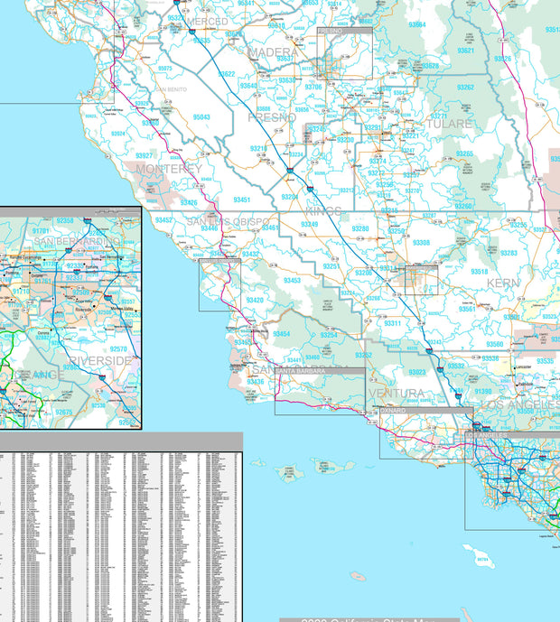 Premium Style Wall Map of California by Market Maps